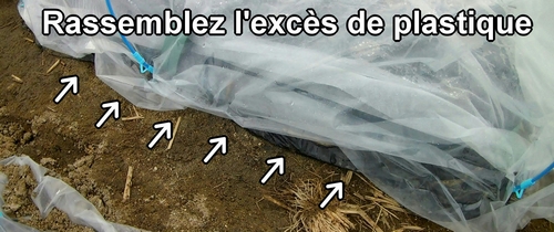 Rassemblez l'excès de plastique