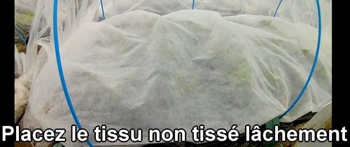 Posez le tissu non tissé de manière lâche