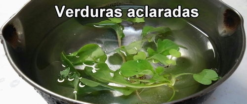 Verduras aclaradas