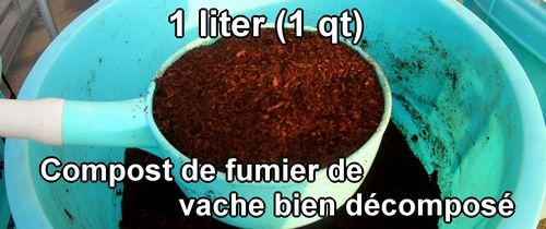 Fertilizante orgánico：compost de estiércol de vaca bien maduro