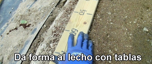 Da forma al lecho con tablas