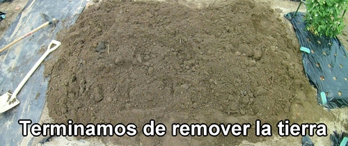 Terminamos de remover la tierra