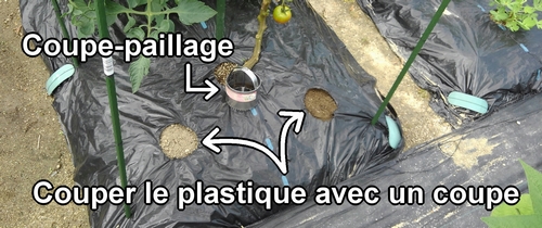 Couper le plastique avec un coupe-paillage