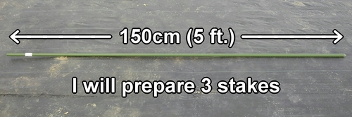 The length of the stakes is 150cm (5 feet)