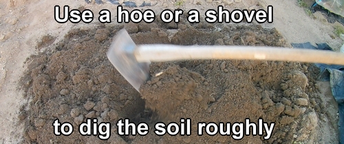 How to make vegetable garden soil (Dig the soil roughly)