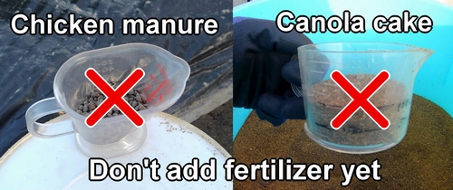 Do not add fertilizer when making soil in midwinter