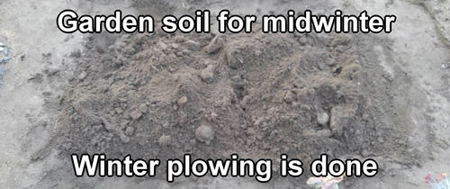 The garden soil for midwinter is ready